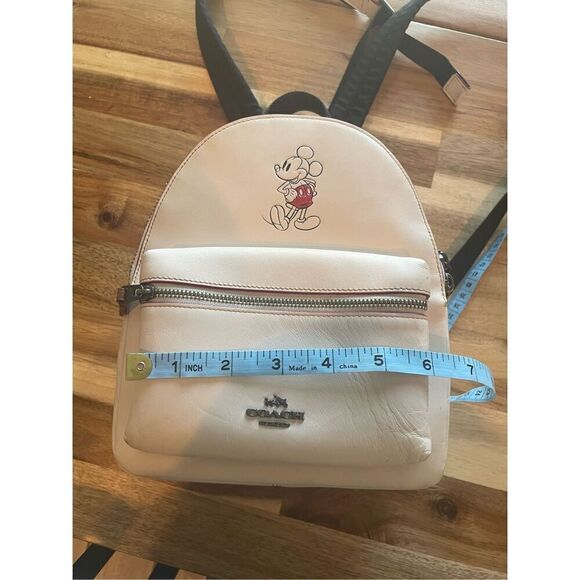 Coach White Backpack with Mickey Mouse Design and Wallet - Picture 2 of 16